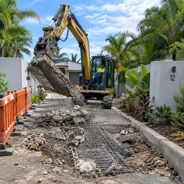 Driveway Removal & Replacement - Step 4: Pour, Finish and Cure the New Driveway in the Sunshine Coast